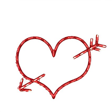 425x425 Northlight Lighted Red Valentine's Day Heart Bow