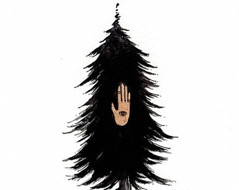 340x270 Fir Tree Painting Etsy