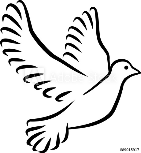 461x500 Dove Silhouette Drawn