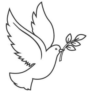 Dove Silhouette Outline at GetDrawings | Free download