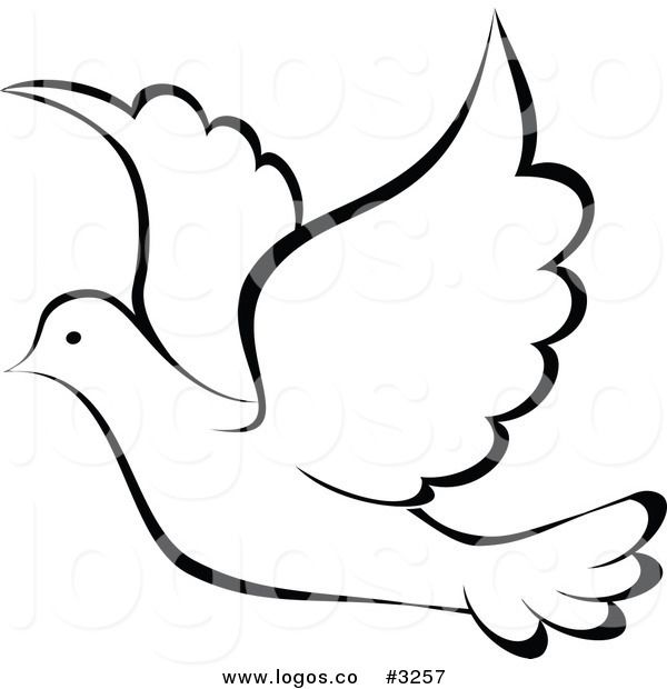 600x620 Dove Clip Art Black And White Holy Spirit Clip Art