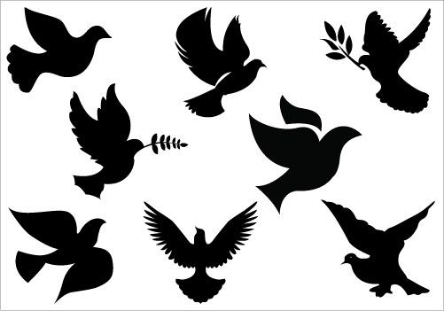 501x351 Dove Clip Art Pack Vector Graphics, Clip Art And Silhouettes