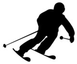160x132 Silhouette Of Downhill Skier Stock Image And Royalty Free Vector