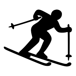 263x262 Skier Silhouette Free Svg Coloriages Et Gabarits
