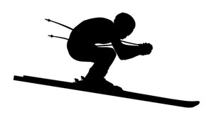 300x169 Skiing Downhill Royalty Free Vectors