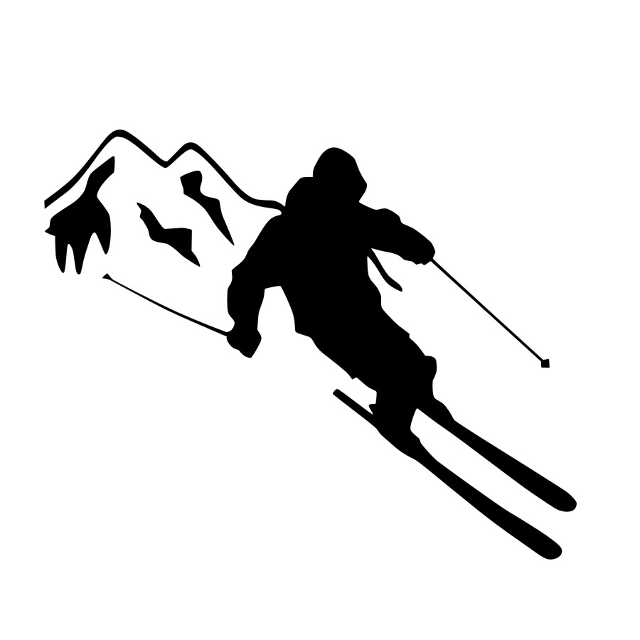 Downhill Skier Silhouette at GetDrawings | Free download