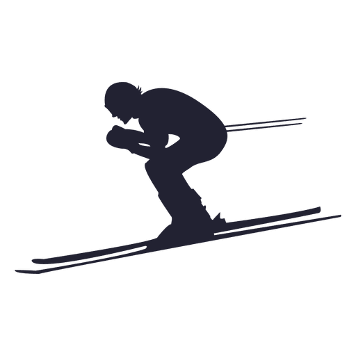 512x512 Downhill Skier Silhouette