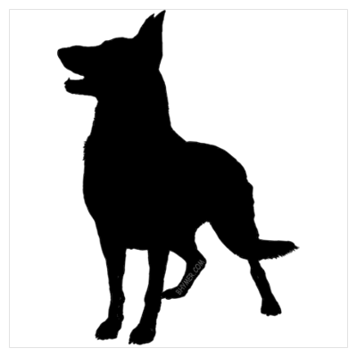 400x400 German Shepherd Silhouette Dogs German Shepherds