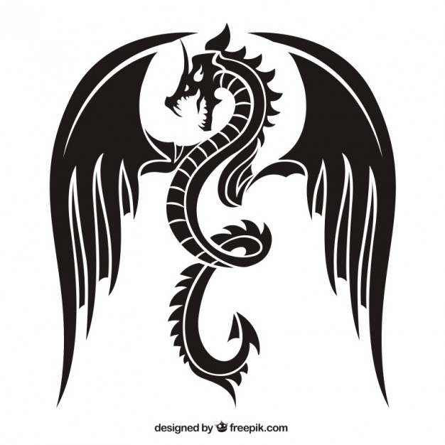 626x626 Dragon Head Silhouette Vector Free Download