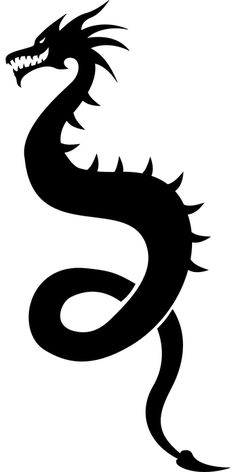 236x472 Silhouette Clipart Dragon'06879