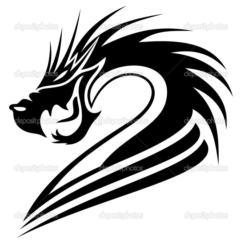 1024x1024 Dragon Head Illustration