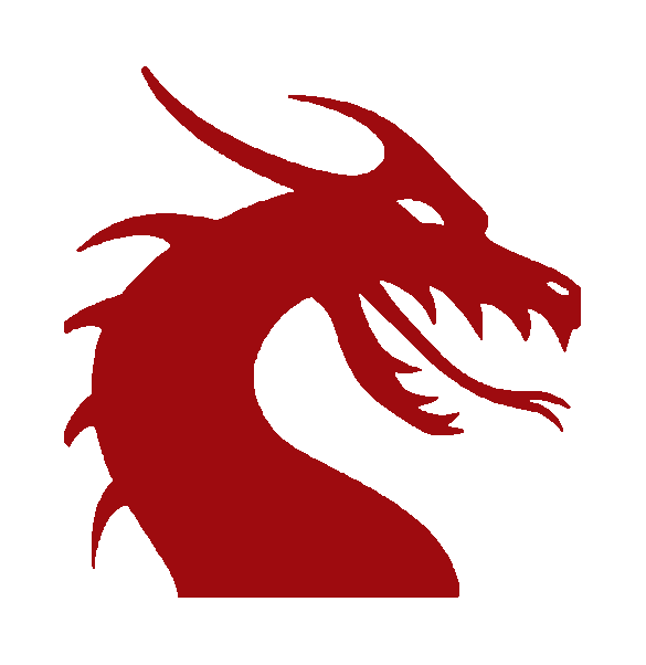 585x602 Dragon Head Silhouette Red