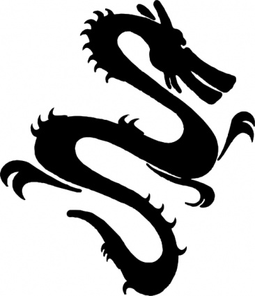 366x425 Dragon Silhouette Clip Art Vector, Free Vector Images