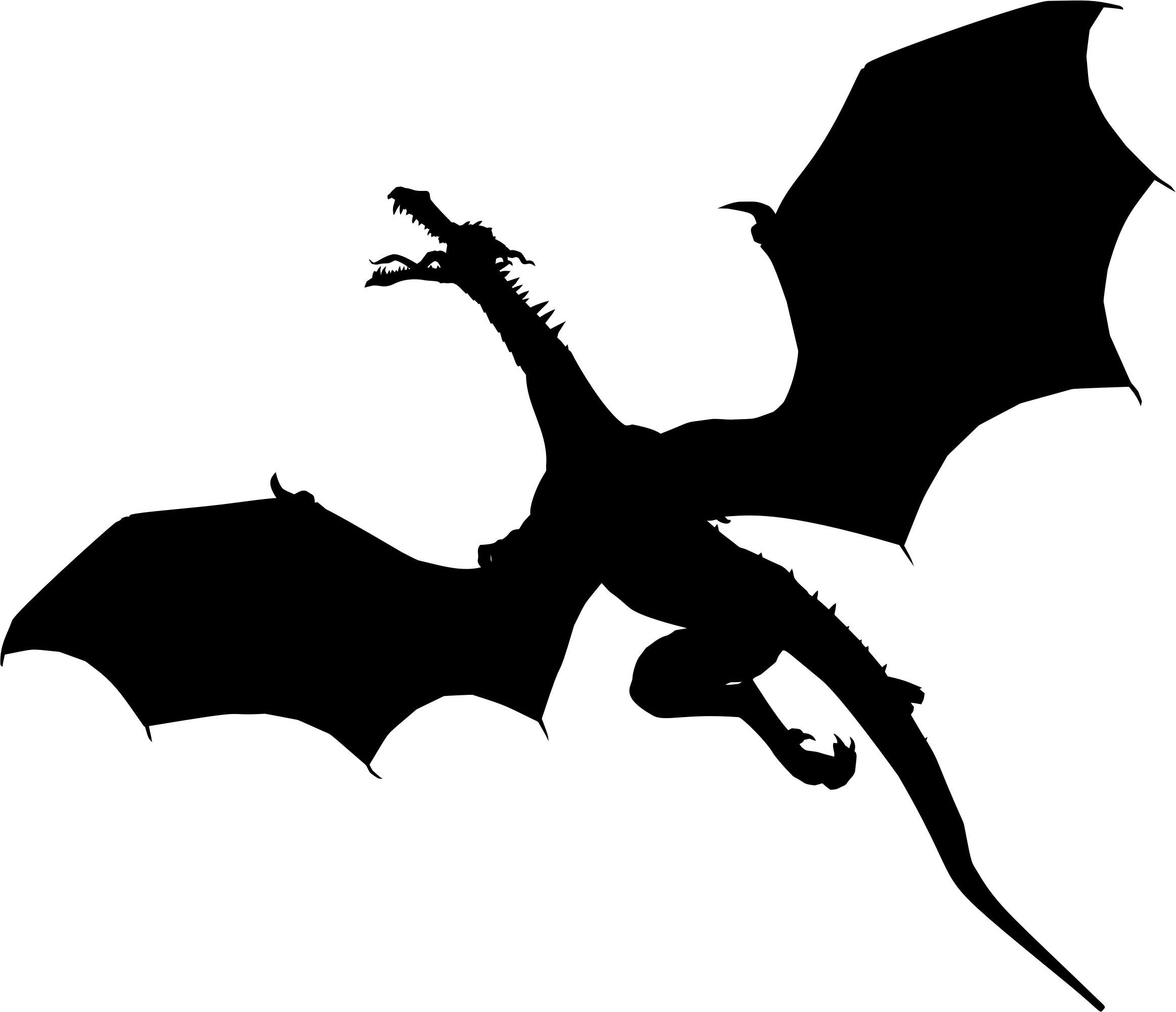 2328x2004 Angry Dragon Silhouette Icons Png