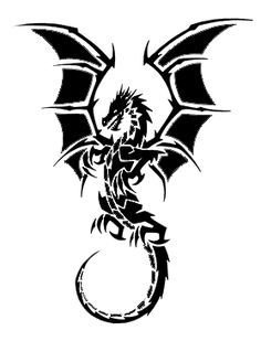 236x309 Image Result For Dragon Silhouette Tattoo Dessintatou Tribal