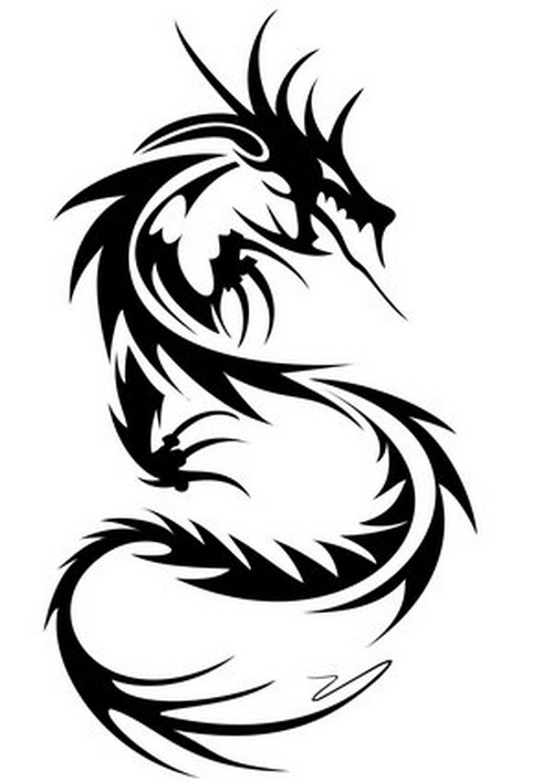 500x707 Tattoo Clipart Dragon