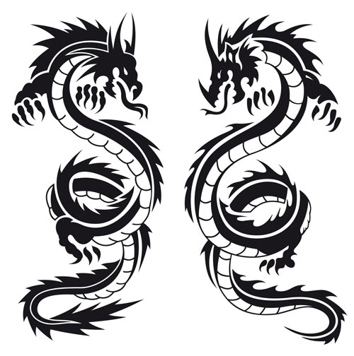 500x504 Vector Dragon Tattoo Free Stock Vector Art Amp Illustrations, Eps