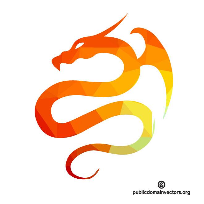 660x660 Dragon Silhouette Vector Image