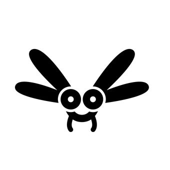 340x340 Free Silhouettes Dragonfly, Icon