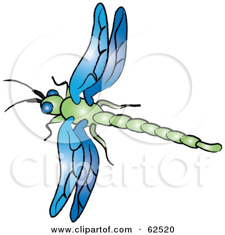 450x470 Royalty Free (Rf) Clipart Illustration Of A Flying Black Dragonfly
