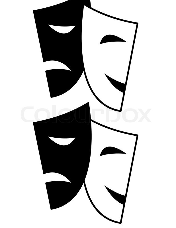 618x800 Masks Black Background Clipart