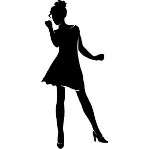 300x300 Dior Silhouette Clipart 457 Fashion Illustrationen