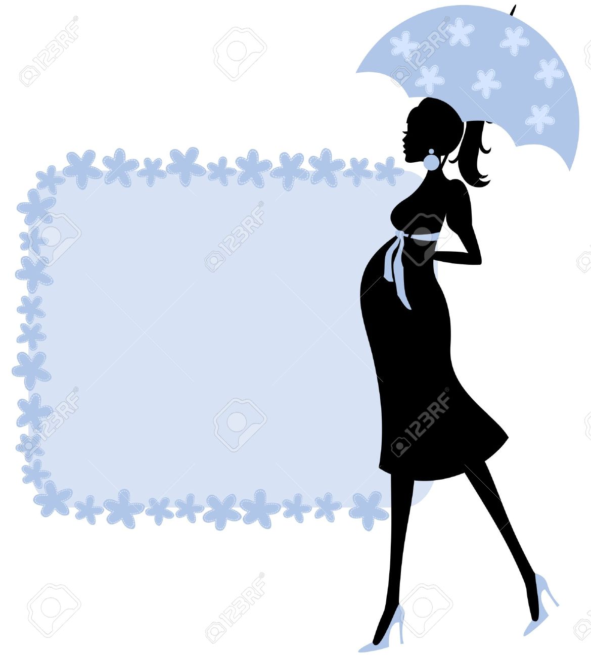 1169x1300 Pregnant Woman With Umbrella Clipart