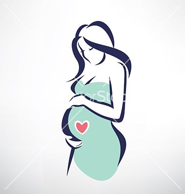 380x400 Pregnant Woman Symbol Stylized Sketch Vector On Vectorstock Ob