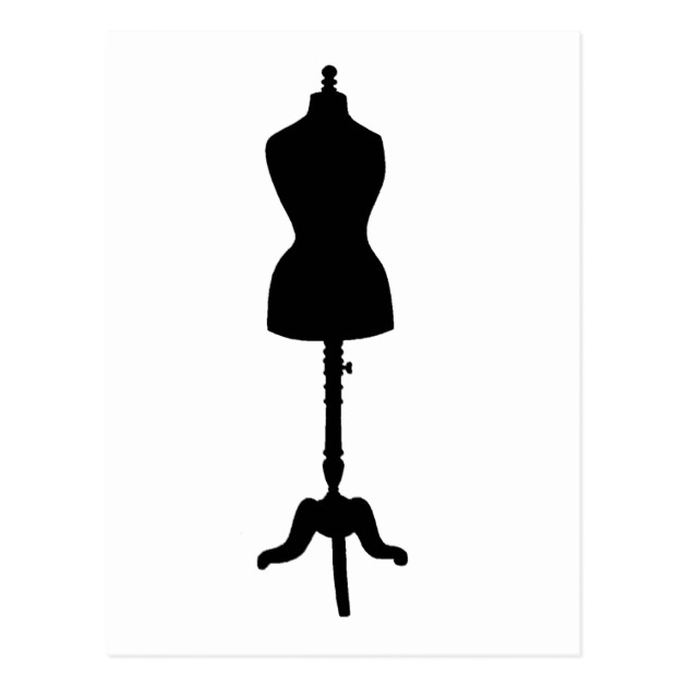 630x630 Dress Form Silhouette Ii Postcard