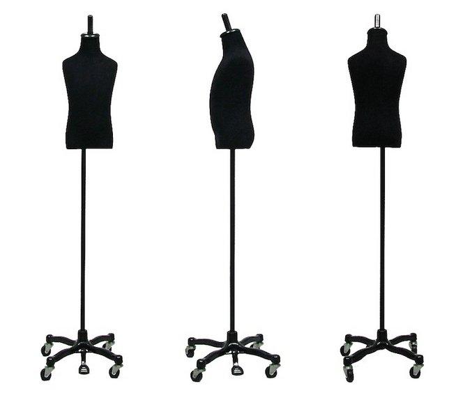 677x577 Child Dress Form With Rolling Base