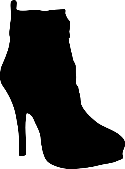 438x593 Black Dress Clipart High Heel