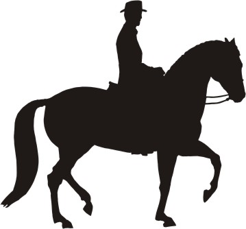 359x334 Horse Silhouette Decal 6 X 5.5