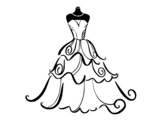 340x270 Wedding Dress Svg Etsy