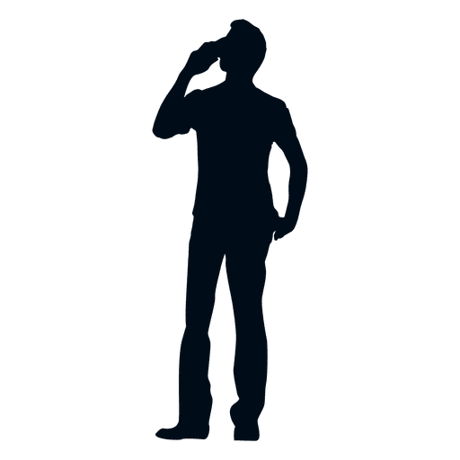 512x512 Man Drinking Silhouette