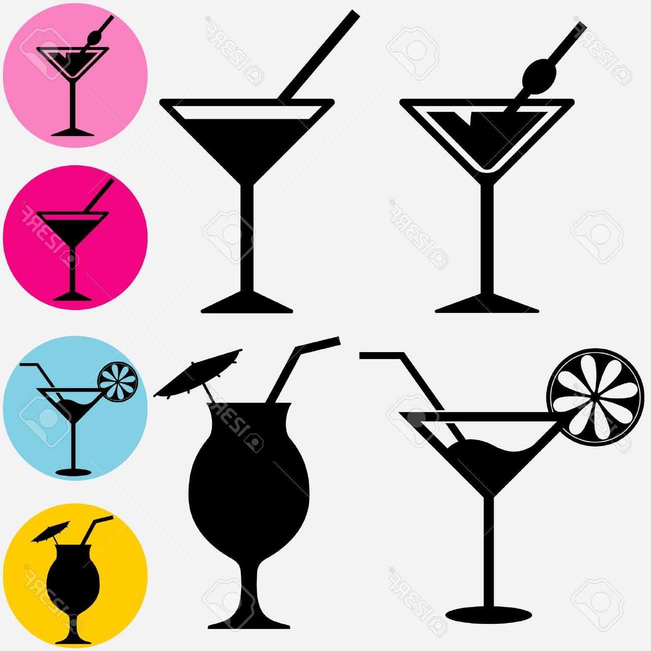1300x1300 Best Hd Cocktail Icons Glass For Drinks Silhouette With Drinking