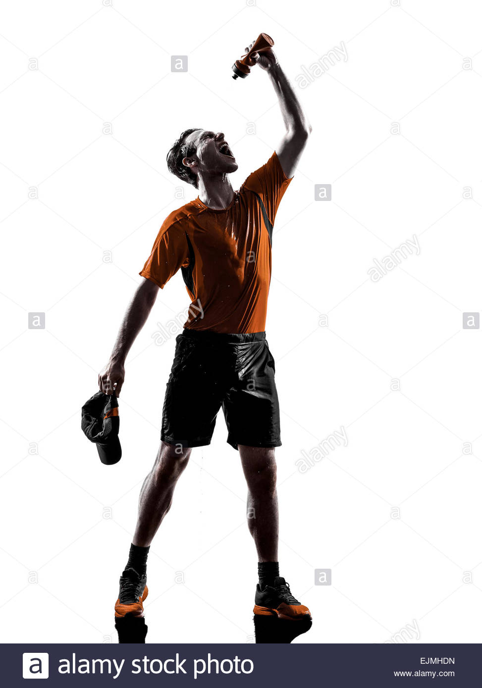 973x1390 One Young Man Runners Athletes Drinking Energy Drinks