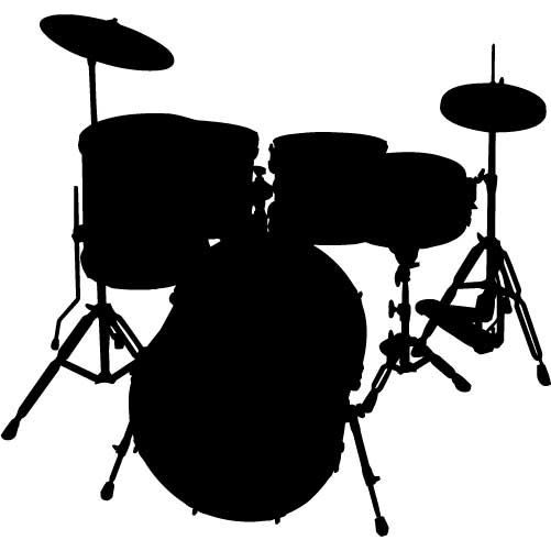 Drum Kit Silhouette at GetDrawings | Free download