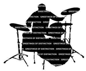 300x248 Die Cut Silhouette Drummer Drum Kit X 6 For Card Making Amp Craft