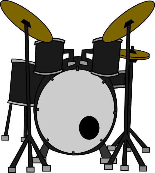 534x594 Drum Set Png Black And White Transparent Drum Set Black And White