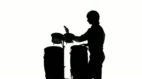 480x268 Drummer Silhouette ~ Hi Res Video