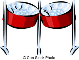 253x194 Drums. Vector Drum Kit Silhouette On White Background Vectors