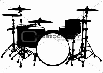 340x240 Drum Kit Silhouette Clipart Panda