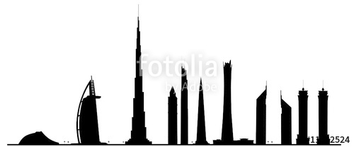 500x208 Dubai Skyline Stock Image And Royalty Free Vector Files