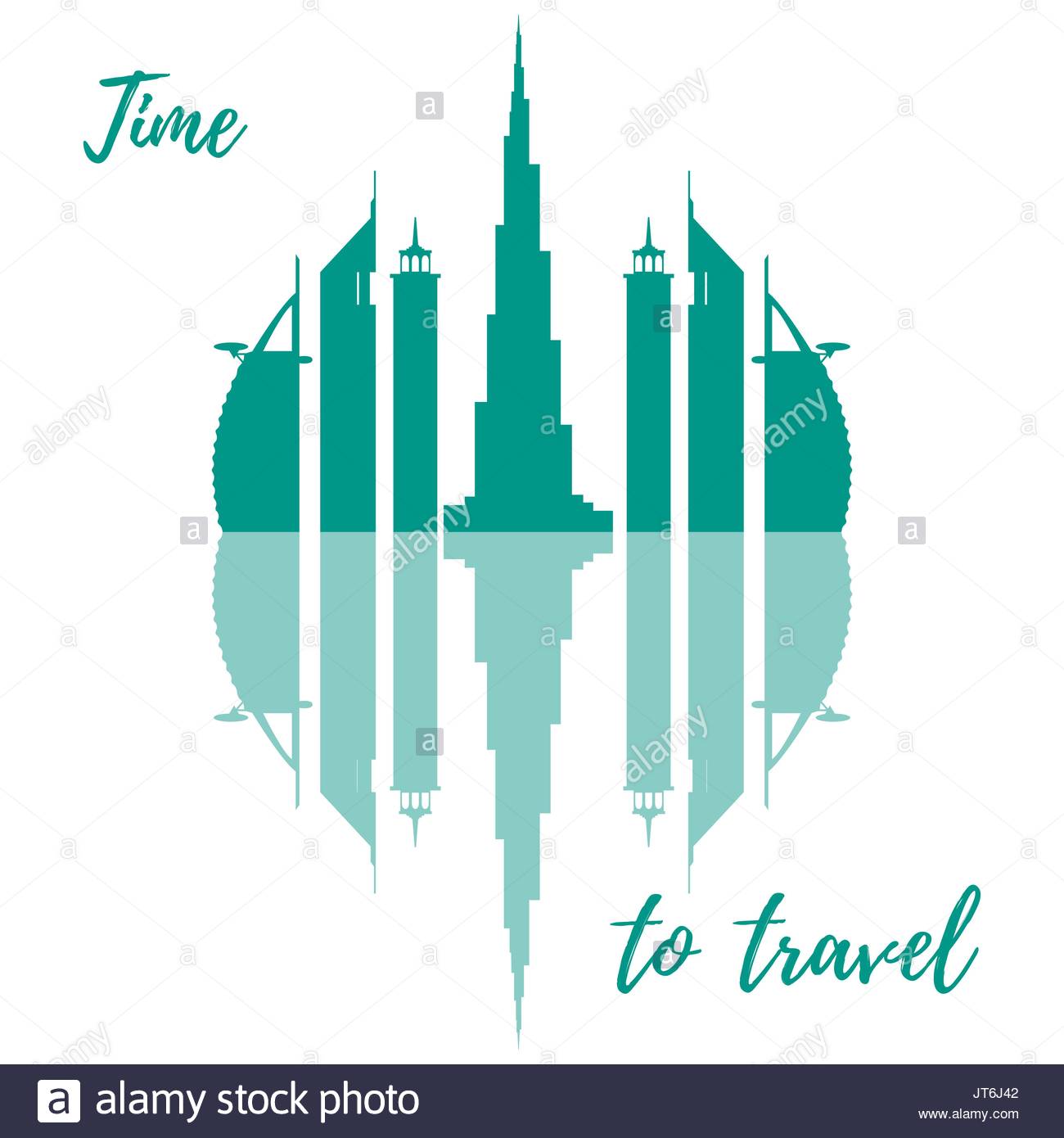 1300x1390 Vector Illustration Of United Arab Emirates Skyscrapers Silhouette