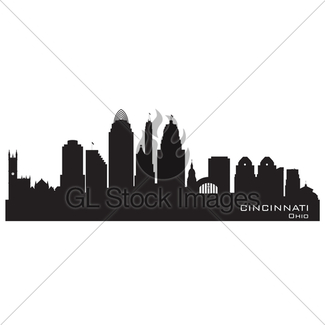 325x325 Cleveland, Ohio Skyline. Detailed Vector Silhouette Gl Stock Images