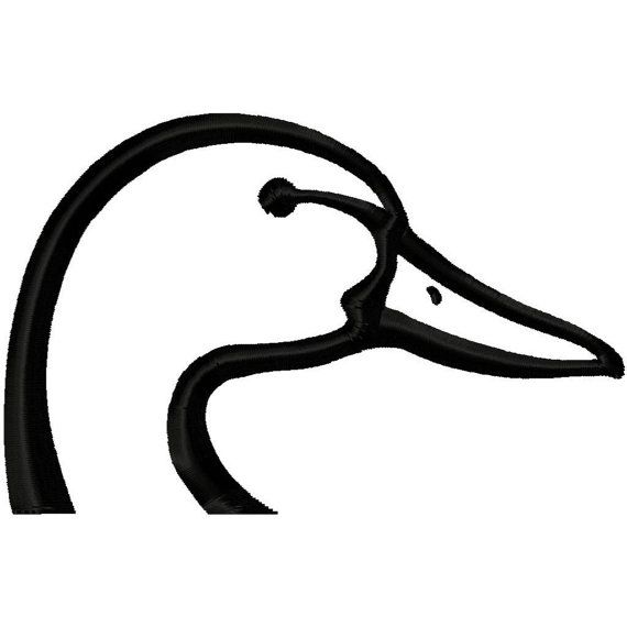 570x570 Duck Head Outline Solid Machine Embroidery Design By Appliquecandy