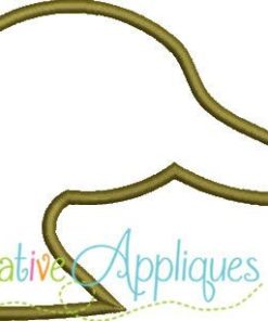 247x296 Duck Head Silhouette Applique