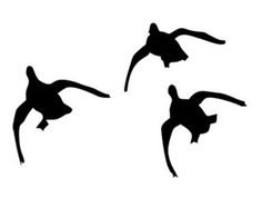 236x187 Silhouette Landing Duck Hunting Decal 7 X 5 Silhouettes
