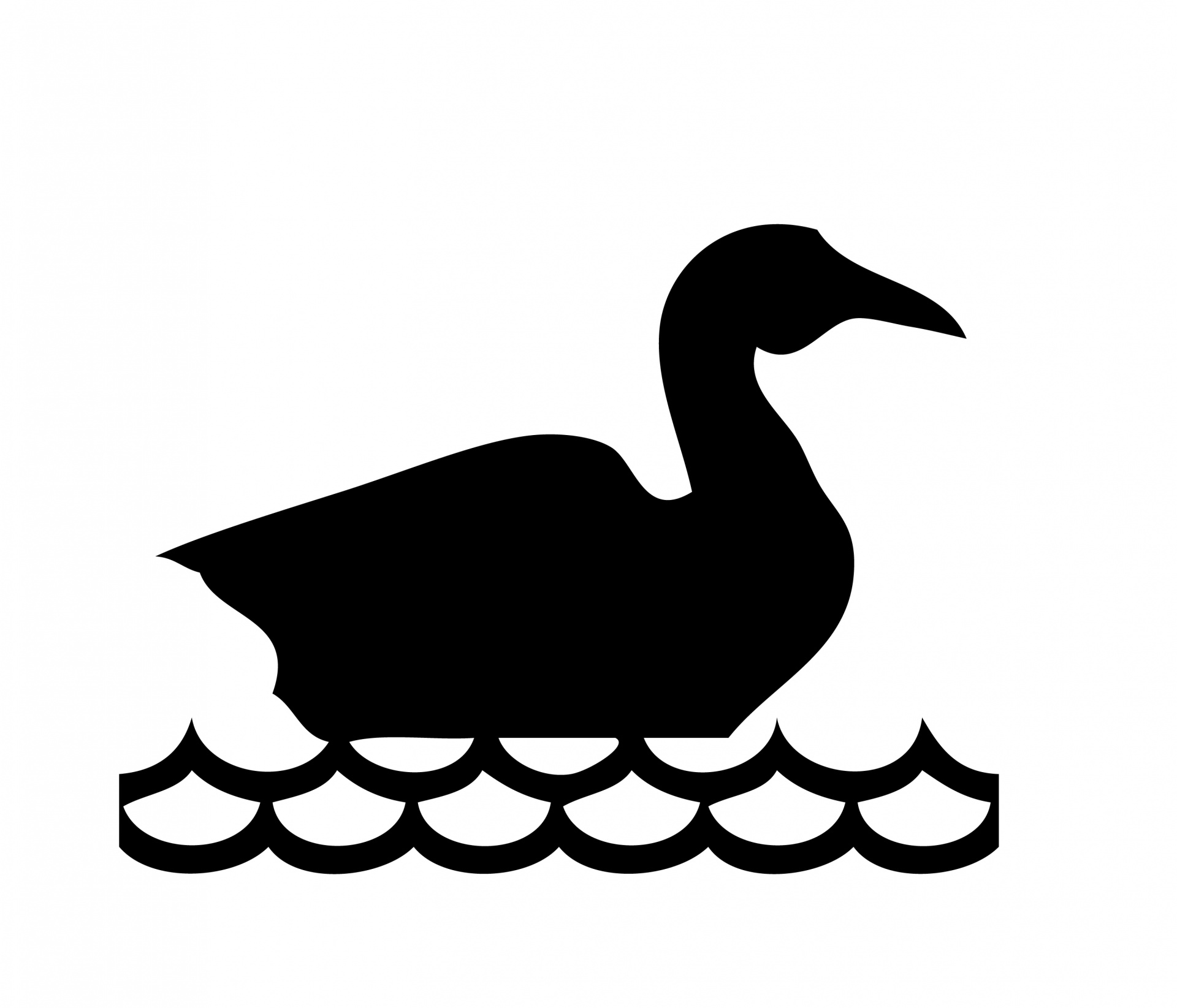 1920x1645 Duck Black Silhouette Free Stock Photo