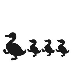 250x250 Duck Silhouette Testere Silhouettes, Cricut